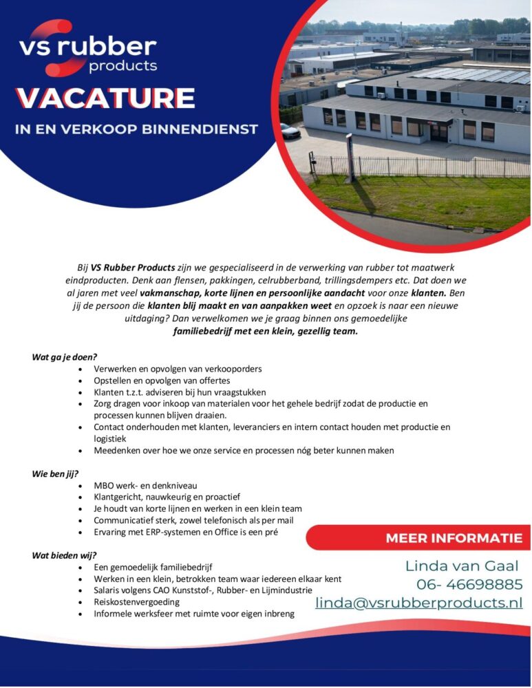 Vacature--in-en-verkoper-binnendienst VS RUBBER PRODUCTS